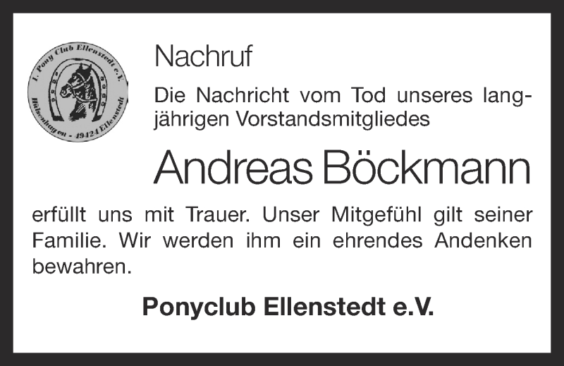  Traueranzeige für Andreas Böckmann vom 20.12.2016 aus OM-Medien