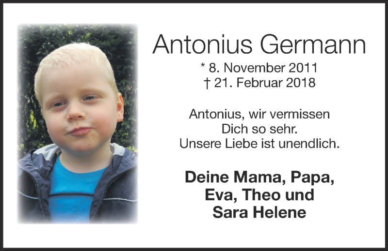  Traueranzeige für Antonius Germann vom 21.02.2022 aus OM-Medien